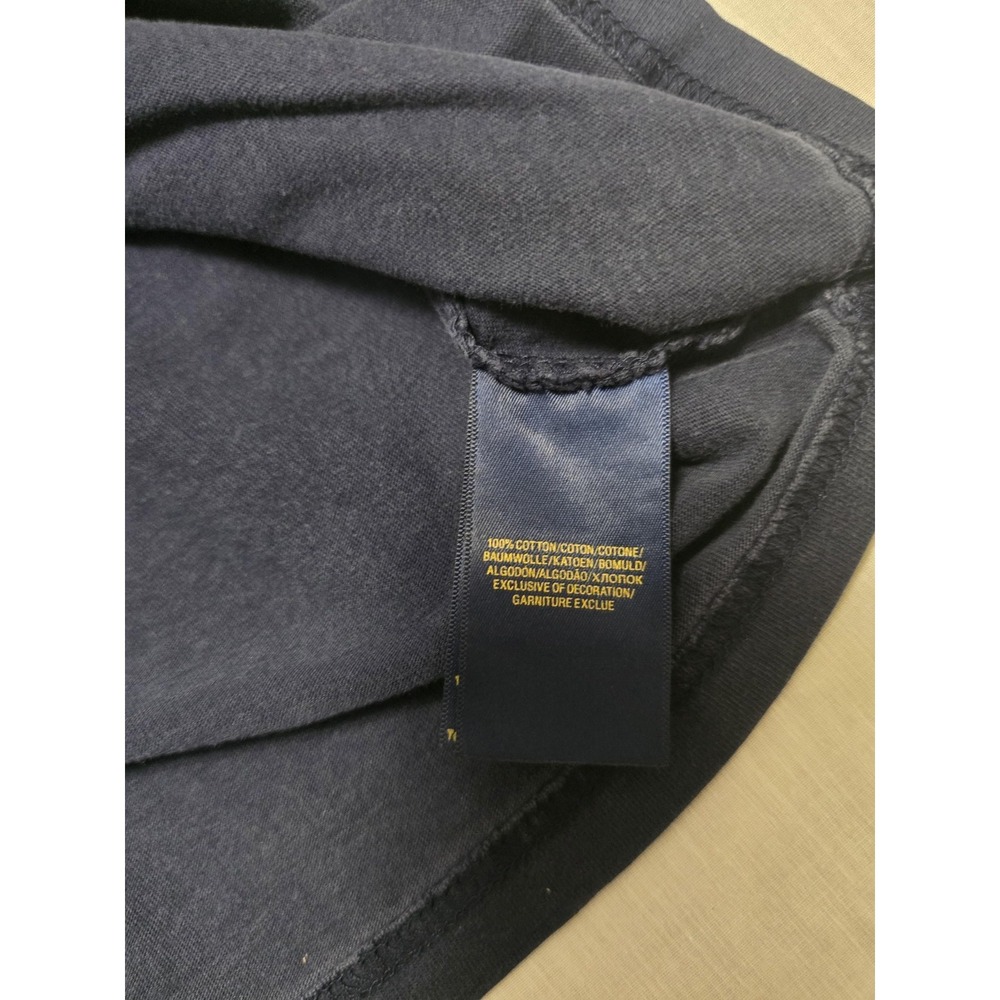 Polo Ralph Lauren Shirt Mens Large Navy Blue Red Pony Classic Tee T-Shirt Cotton - Picture 4 of 9
